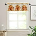 thumbnail image 2 of Fall Thanksgiving Kitchen Valances for Windows 54x18 Inch Kitchen Curtains Valances Rod Pocket Rustic Orange Pumpkin Harvest Maple Leaf Bathroom Window Valances for Window Treatment Decor, 2 of 6
