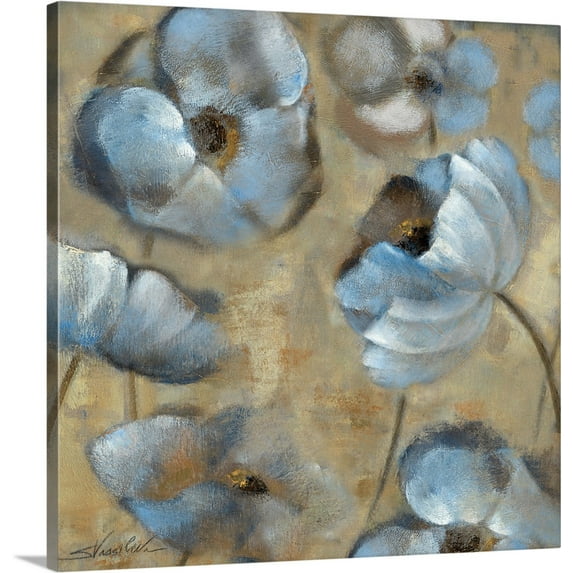 Great BIG Canvas | "Flowers in Dusk II" Canvas Wall Art - 20x20