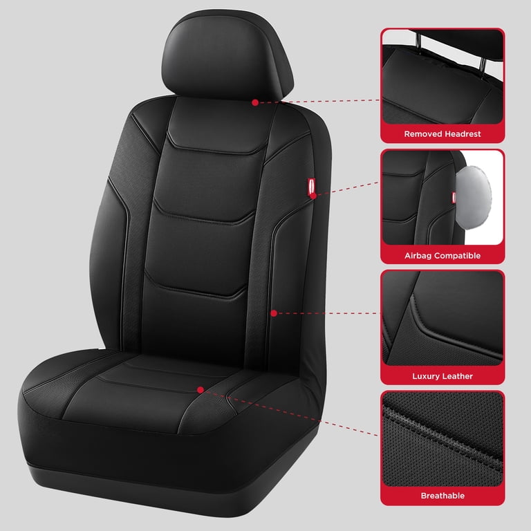 Rubbermaid 2-Piece Cellular Faux Leather Seat Cover, Black photo 4