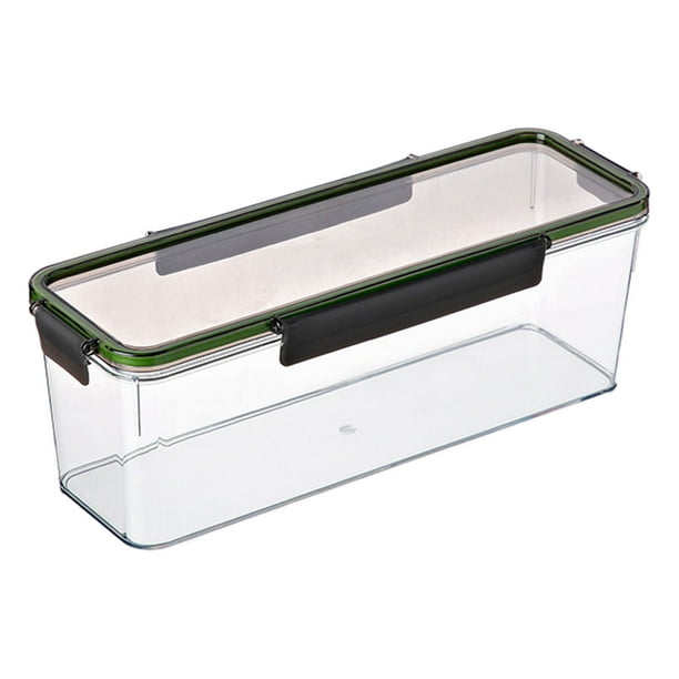 Recipiente hermético PET para guardar pasta - Hebilla de 3 lados, transparente, gran capacidad - para espaguetis, cereales y organización de despensa