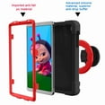 thumbnail image 2 of Dteck For Samsung Galaxy Tab A 8.4 2020 SM-T307/T307U Heavy Duty Dual Layer Rugged Hybrid Shockproof Case With 360 Rotating Kickstand Handle Cover, Black+Red, 2 of 7