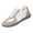 Beige, variant on Retro Trainer Sneakers Women Suede Panel Lace Up Gum Sole Low Profile Casual Walking Skate Shoes Black 37