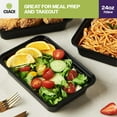 thumbnail image 5 of CIAO! Heavy Weight 24oz Injection Molded Microwavable Black Rectangular Food Container With Lid (150/case), 5 of 9