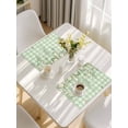 thumbnail image 5 of Watercolor Floral Placemats Set of 4, Spring Flowers Leaves Botanical Green Plaid Placemats for Dining Table, Place Mats for Kitchen Tabletop, Waterproof Wipeable Dining Table Mats Set, 5 of 9