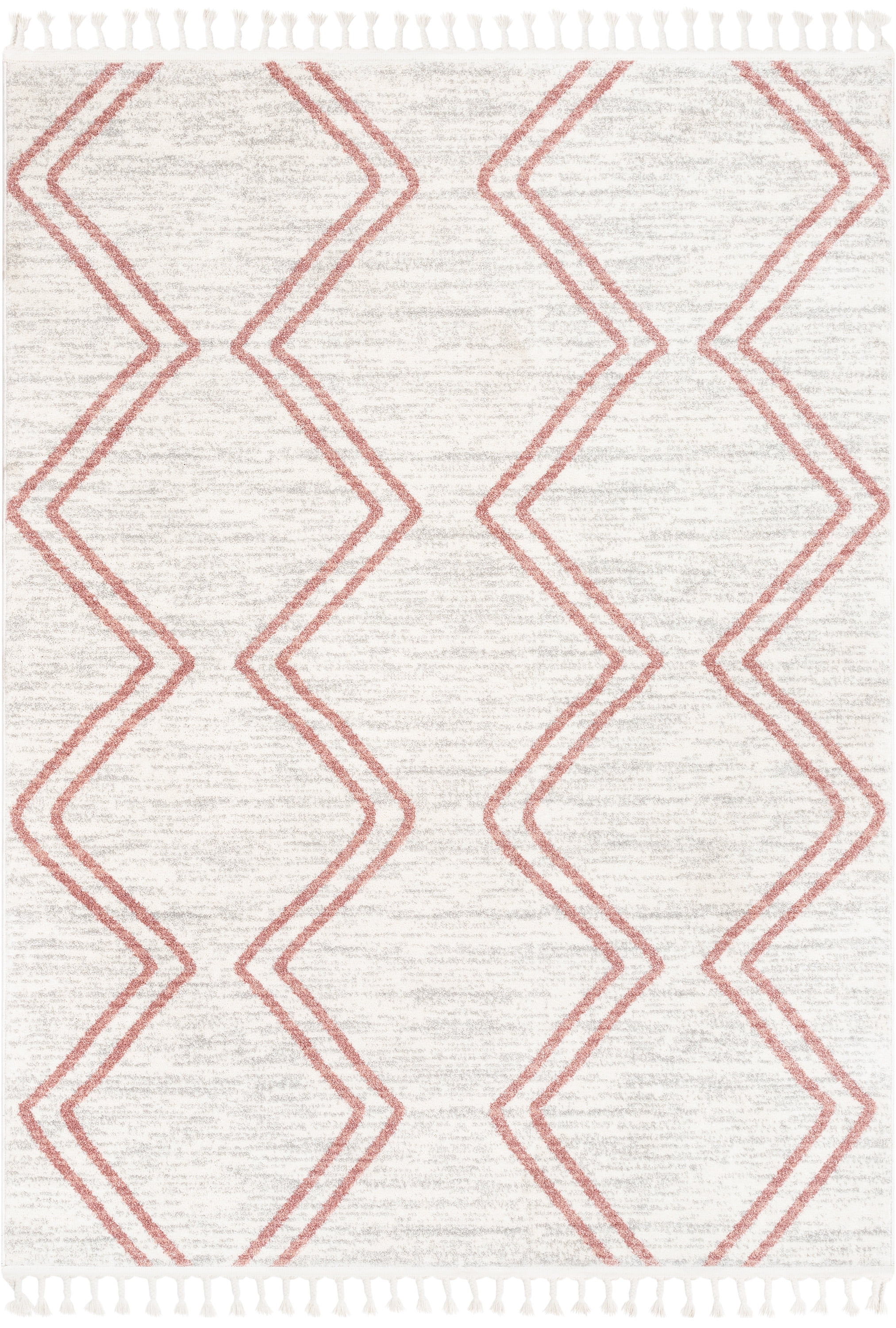 Well Woven Kennedy Chevron Area Rug, 6.58' x 9.25', Cotton Fringe For Authentic Look, Super Soft Pile, Durable, Easy To Clean