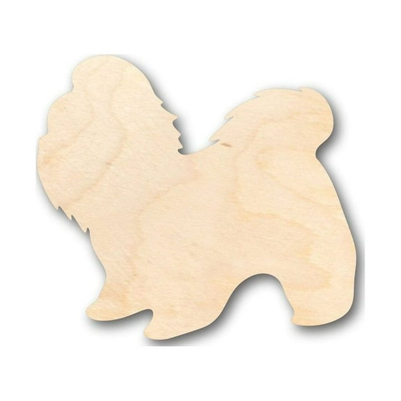 Unfinished Wood Shih Tzu Dog Shape - Animal - Pet - Craft - up to 46" DIY 20" / 1/4"