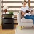 thumbnail image 4 of Asofer Black Bedroom Set: Queen Bed Frame, 2 Nightstands & 2 Drawer Dressers, 4 of 24