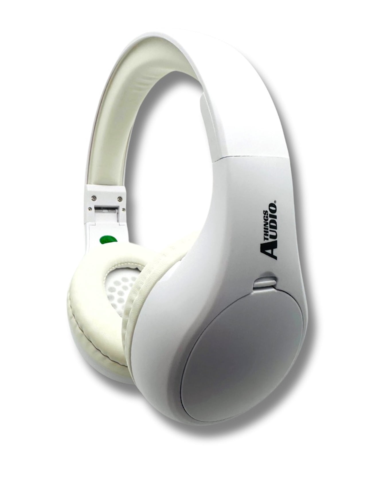 Things Audio Portable Personal FM Radio Headphones Pull-Out Antenna for Great Reception, Walking, Jogging, Relaxing, School, Talk Radio - Powered by 2AA Batteries (Not Included) - White