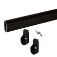 thumbnail image 1 of Oval Closet Rod With End Supports (Matte Black - 48 Inch), 1 of 1