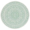 thumbnail image 4 of SAFAVIEH Courtyard Josiah Floral Medallion Indoor/Outdoor Runner Rug, Ivory/Green, 2'3" x 20', 4 of 7