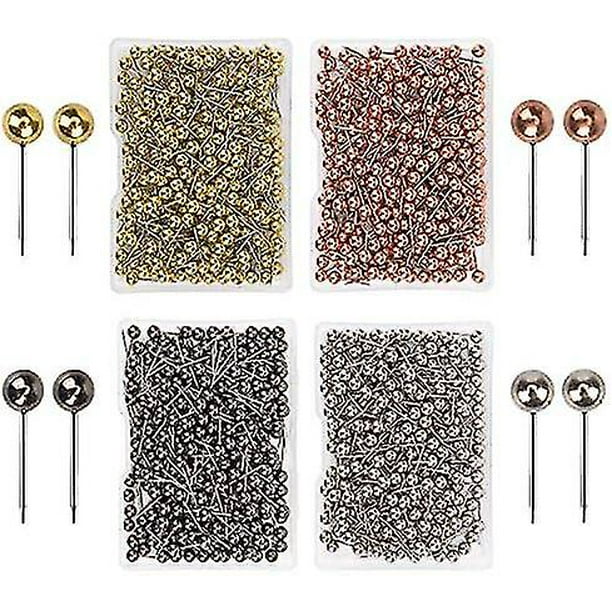 800 piezas de chinchetas con cabeza de mapa, chinchetas con cabeza de mapa, chinchetas con cabeza de mapa Chinchetas para tableros de corcho, para marcar telas, con cabeza redonda de metal