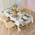 thumbnail image 3 of Butterfly Text Leaf Pattern Rectangle Tablecloth 60"x120",Waterproof Polyester Rectangle Table Cloth, Wipeable Spillproof Polyester Tablecloth for Dining, Camping, Indoor and Outdoor, 3 of 6
