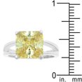 thumbnail image 3 of Precious Stars R07595R-S60-07 Precious Stars Silvertone Princess-Cut Yellow Cubic Zirconia Ring, 3 of 4