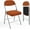 Orange 2, variant on YYEAN Folding Chairs with Padded Seat & Backrest, Metal Frame, Durable Corduroy Fabric, 350 lbs Capacity– Ideal for Weddings, Parties, Office Events-Orange 2