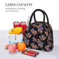 thumbnail image 5 of Yiaed Bouquet Print Lunch Bag Adult Insulated Lunch Box, Leakproof Cooler Food Lunch Containers Reusable High Capacity Lunch Tote Bags-One Size, 5 of 6