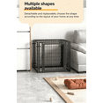 thumbnail image 4 of JaxSteam 72" Dog Crate & Cage with Top, Dog Kennel & Playpen Fence, Indoor Pet Enclosure for Large Dogs, Black, 4 of 9