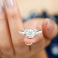 thumbnail image 2 of Cow Jewel Brilliant 2 Ct Round Cut Diamond Wedding Anniversary Ring For Women's - 14K White Gold Ring for Gift - Anniversary Gifts - Flower Engagement Diamond Rings - Proposal Women's Ring, 2 of 5