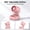 Pink, variant on Rechargeable Clip-On Fan, 3 Speeds, 0.13Lb Ultra-Light, Foldable Handheld Fan for Face Cooling with Hat, Travel, Sports & Outdoor