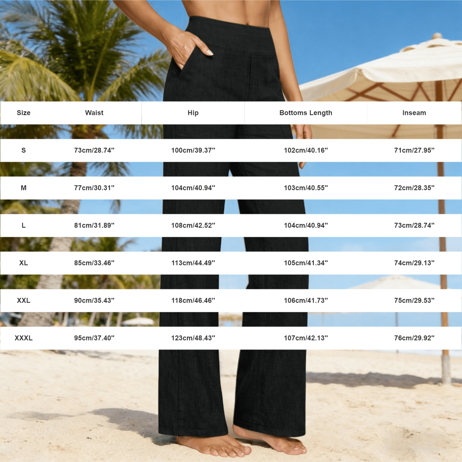 Weikingp Womens Linen Wide Leg Pants，Beach Pants For Women Vacation Beach Pants Flowy Linen Pants For Women Boho Pants For Women Womens Casual Linen Pants Flowy Pants Blue M