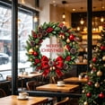 thumbnail image 4 of Classic Wreath Christmas Wreath Window Clings, Static PVC Holiday Decals for Glass Doors, Windows, Storefronts, Mirrors, and Seasonal Party, 4 of 6