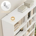 thumbnail image 5 of Hiphuta 71"H x 47.2"W Standard Bookcase, Tall Bookcase for Bedroom, Living Room and Office, Freestanding Display Storage Shelves, White, 5 of 7