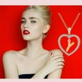 thumbnail image 4 of Matoen Valentines Day Heart Adjustable Length Pendant Necklace for Women, 26 English Letter Fashion Jewelry Women Gift, 4 of 5