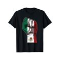 thumbnail image 1 of Camisetas de verano unisex, informales, de algodón, con gráficos y orgullo mexicano: bandera alzada, elementos de transmisión, divertidas., 1 of 7
