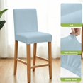 thumbnail image 4 of Sky Blue Thin Lines Bar Stool Covers - Stretch Dining Chair Covers Set of 4, Modern Striped Minimalist Bar Chair Cover Removable Counter Stool Pub Chairs Slipcovers Protectors for Kitchen/Cafe, 4 of 9