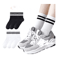 thumbnail image 2 of Calcetas Mujer Hombre Algodón Calcetines Deportivo 6 Pares 3 Negro 3 Blanco 22.5MX-27MX, 2 of 5