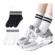 thumbnail image 2 of Calcetas Mujer Hombre Algodón Calcetines Deportivo 6 Pares 3 Negro 3 Blanco 22.5MX-27MX, 2 of 5