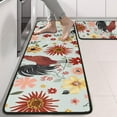 thumbnail image 2 of Kitchen Rugs Sets Of 2,Light Blue Chicken Flower Pattern Anti Fatigue Kitchen Mat Rugs Non Slip Washable,Decorative Kitchen Floor Mats for Kitchen,Sink,Laundry,17"x47"+17"x47", 2 of 5