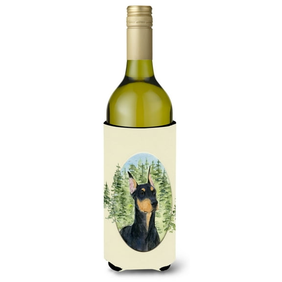 Caroline's Treasures SS8067LITERK Doberman Wine Bottle Hugger, Wine Bottle, multicolor