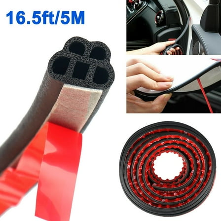 5M Car Door Trunk Seal Strip L Shape Weather Strip Edge Decoration Accessories