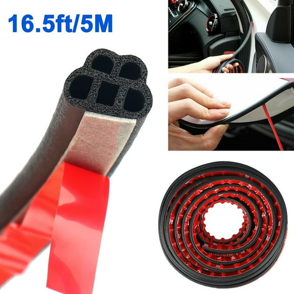 5M Car Door Trunk Seal Strip L Shape Weather Strip Edge Decoration Accessories