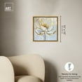 thumbnail image 6 of Gold Magnolia II Floral Fine Wall Art Canvas Wall Art by Art Remedy, Gold Floater Frame, 17.5" x 17.5", 6 of 8