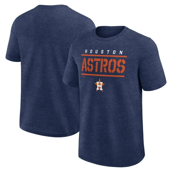 Men's Logo Athletic Heather Navy Houston Astros Top Notch T-Shirt
