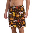 thumbnail image 2 of Logiee Autumn Forest Small Animals Lazy Print Mens Swim Trunks Quick Dry Board Shorts,Breathable Hawaii Beach Shorts Swimwear Bathing Suits-X-Large, 2 of 6