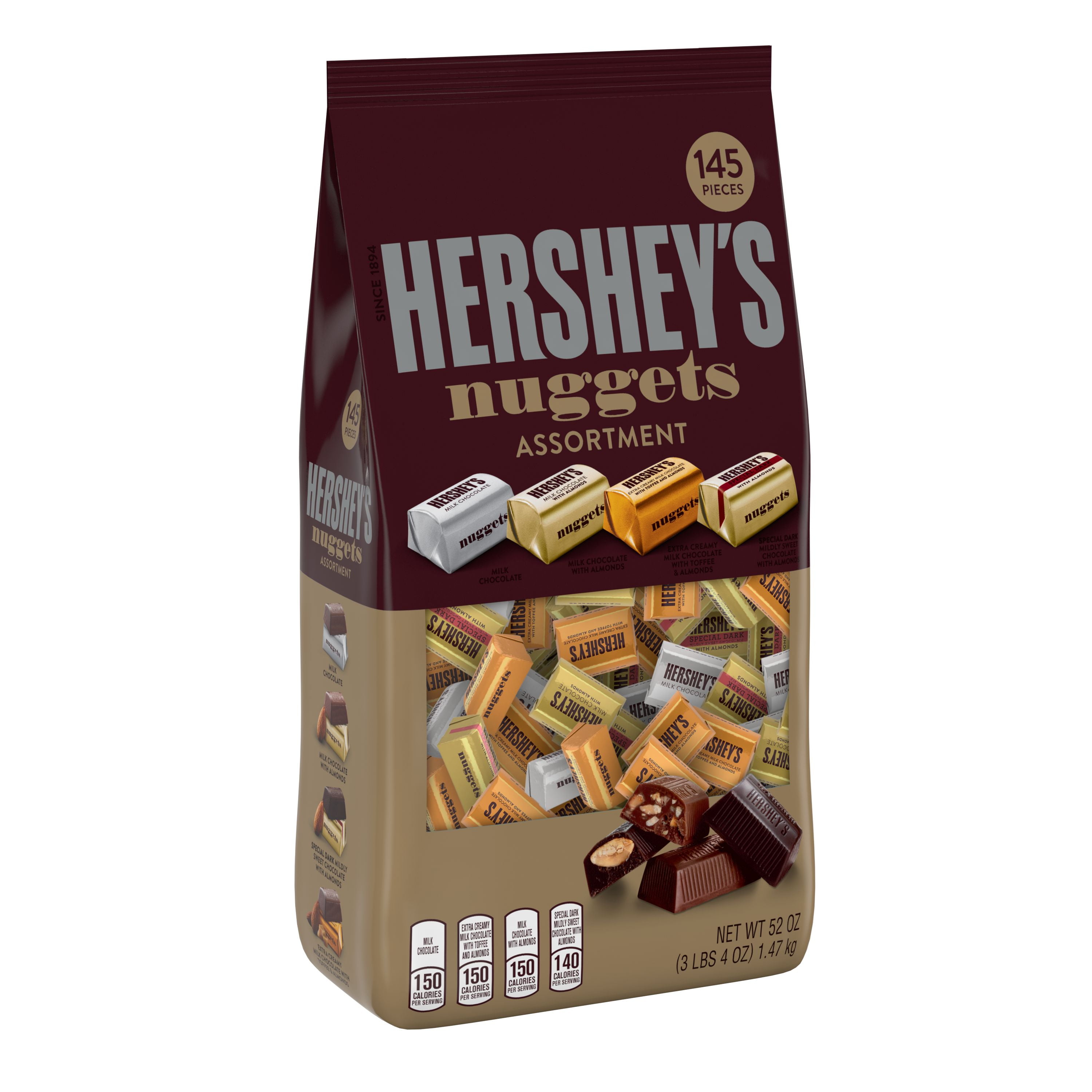 HERSHEY'S, NUGGETS, Assorted Chocolate Candy, Bulk Candy, 52 oz, Bag