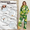 thumbnail image 6 of Xixirimido Green Clover Print Womens Sweatsuits 2 Piece Lounge Sets for St. Patrick's Day Fall Fashion Outfit Long Sleeve Sweatshirt Wide Leg Sweatpants Matching Tracksuit Sets, X-Large, 6 of 7