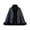 Dark Gray, variant on Women's Relaxed Fit Batwing Wrap Cape Shawl, Thick Statement Collar Warm Casual Outer Tops for Ladies Free Size