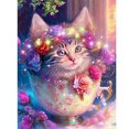 thumbnail image 1 of Pintura de diamante 5D DIY Kit de gato de taladro redondo completo Arte Decoración del hogar (NH3034) Hugtrwg Para estrenar, 1 of 9