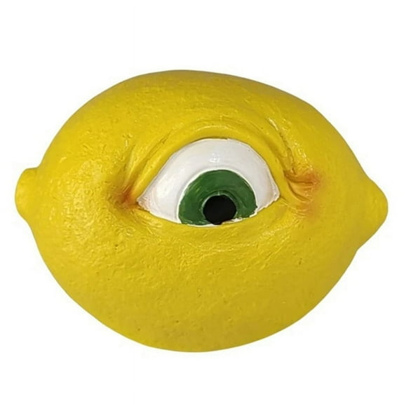 The All Seeing Fruit Resin Statue Simulation with Eyes Sculpture Desktop Decor Home-A
