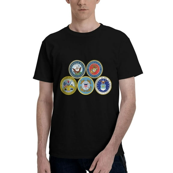 Military Armed Forces Graphic Printed Tee Shirts Short Sleeve Shirts Tops for Men Women L