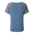 thumbnail image 4 of Qiopertar Mode T-Shirt à Manches Courtes Col Rond Colorblock pour Femmes Grandes Économies de Vacances! à Moins de 5$ jusqu'à 90 % de Réduction, 4 of 9