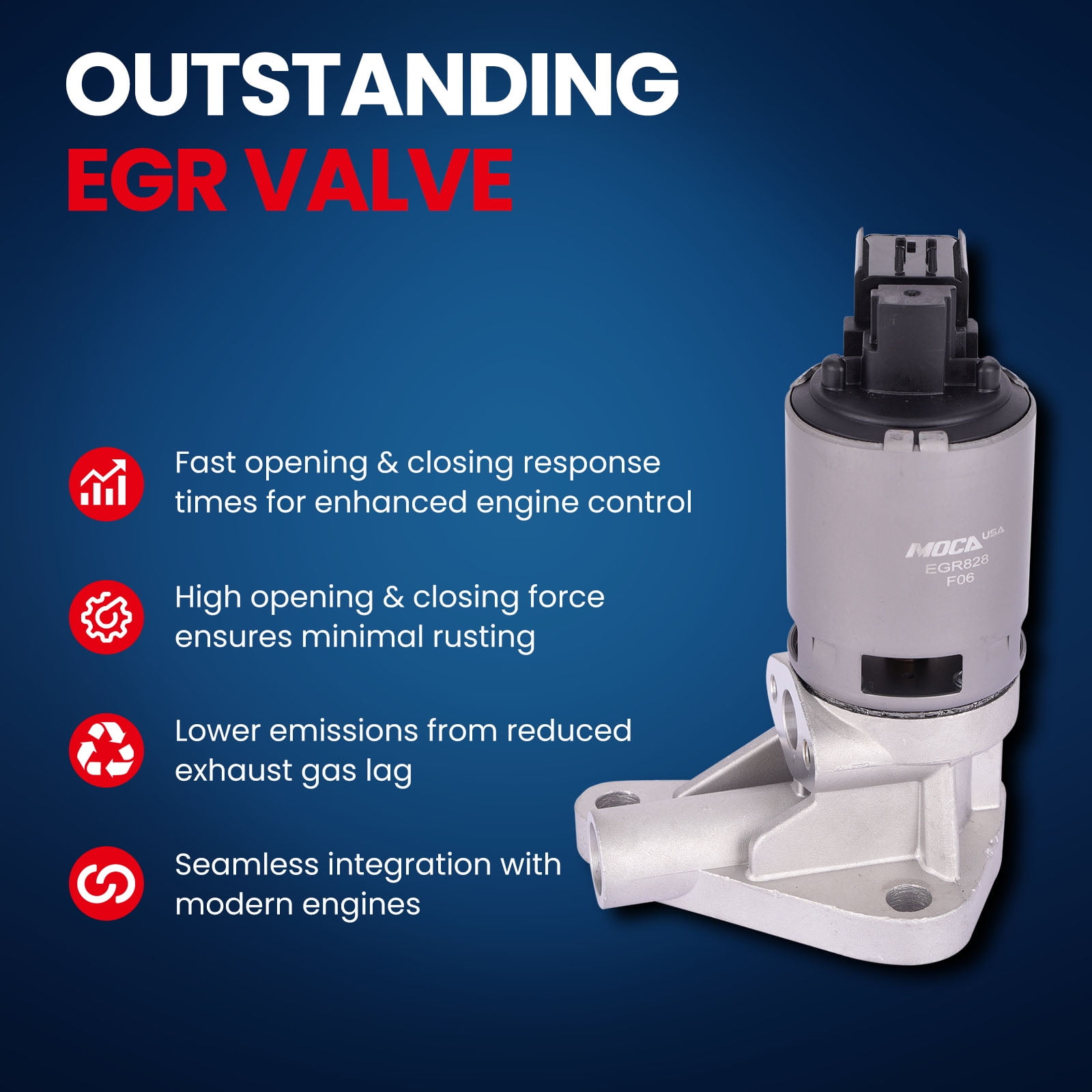 MOCA AUTOPARTS EGV828 Exhaust Gas Recirculation EGR Valve Fit for 2005-2007 Dodge Dakota Durango 4.7L & 2005-2007 Jeep Grand Cherokee 4.7L