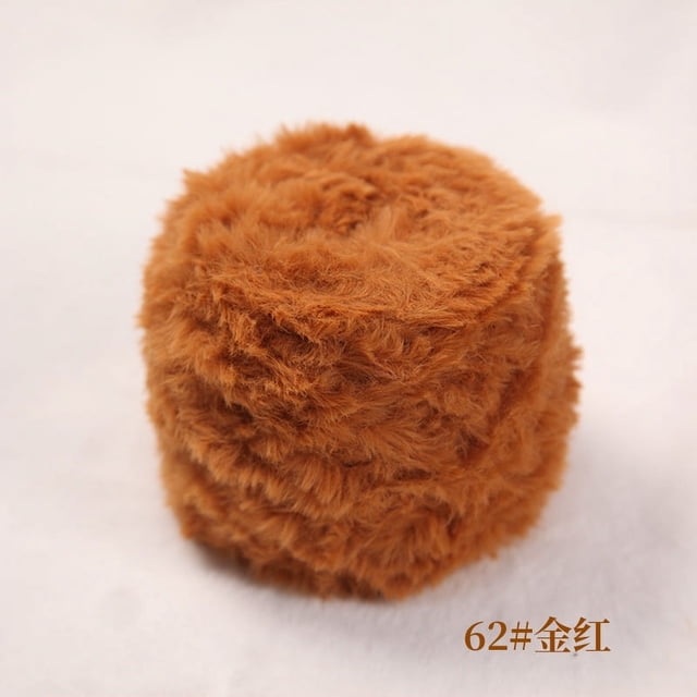 Zhuge Hilo de chenilla grueso para tejer voluminosos y esponjosos, hilo de chenilla, hilo de felpa suave, 100 g, rojo bordado