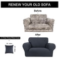thumbnail image 6 of Unique Bargains 1-Piece Sofa Cover Stretch Couch Slipcover Armchair, Dark Gray, 6 of 8