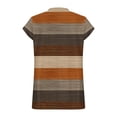 thumbnail image 5 of T-Shirt for Women V Neck Short Sleeve Casual Fashion Loose Fit Striped Print Soft Breathable Summer Tops Lightweight Daily Leisure Apparel, 5 of 6