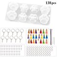 thumbnail image 2 of Keychain Casting Kit DIY 138PCS Animal Paw Keychain Epoxy Kit Jewelry Mold Set, 2 of 10