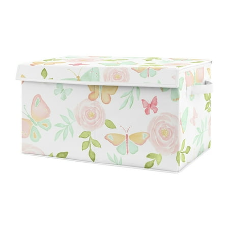 UPC: 0846480087724 | Butterfly Floral Storage Fabric Toy Box by Sweet Jojo Designs